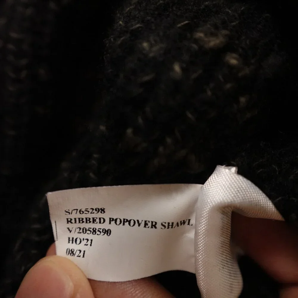 Banana Republic Ribbed Popover Shawl Sweater – Men’s Size Large – Italian Yarn‎